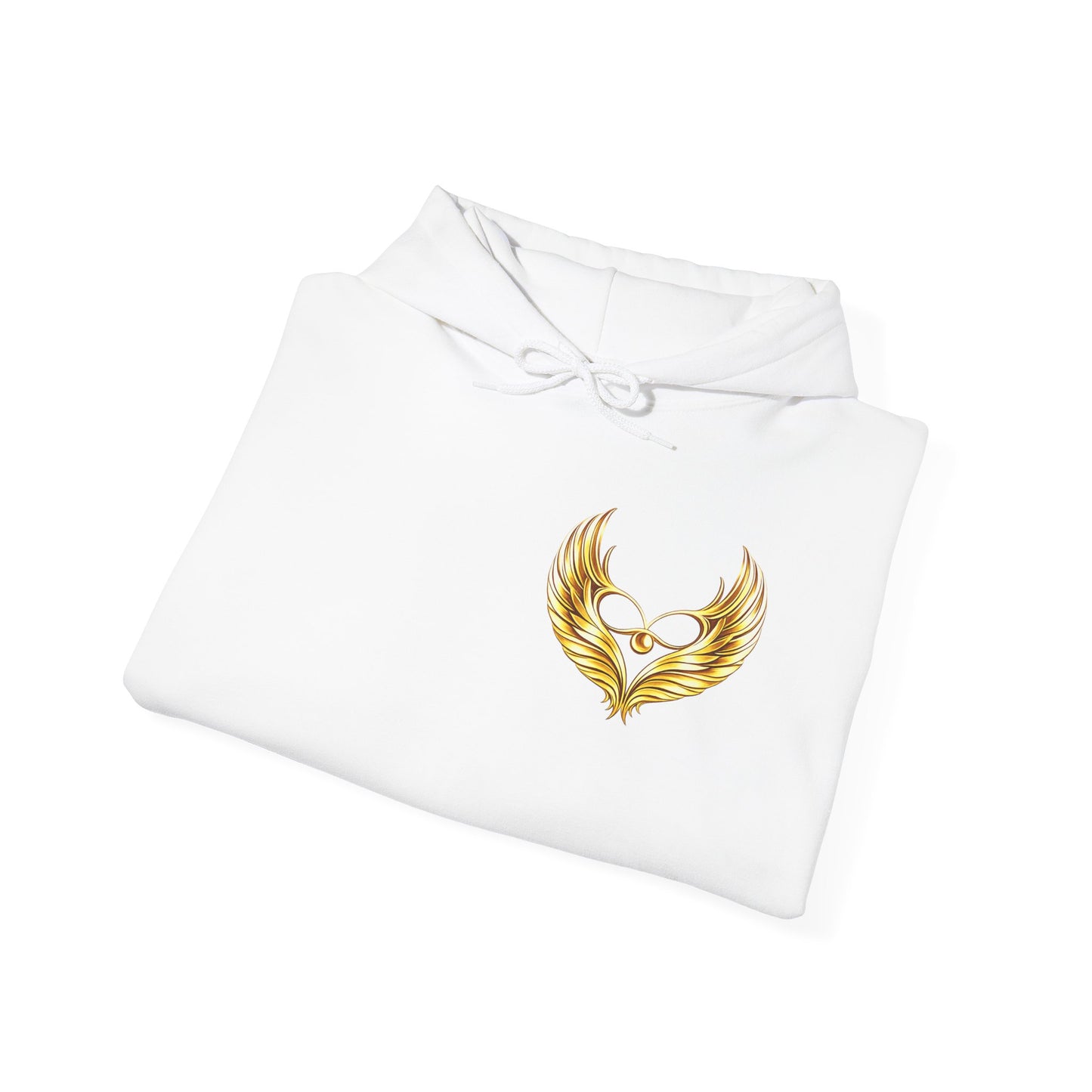 Golden Wing Emblem Hoodie | Phoenix Wing Chest and Back Print