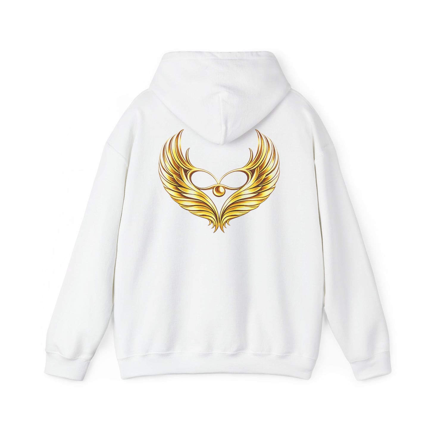 Golden Wing Emblem Hoodie | Phoenix Wing Chest and Back Print